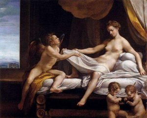 Los amores de Júpiter de Antonio allegri da corregio -Dánae