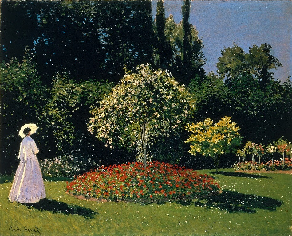 Dama en el Jardín, obra impresionista de Claude Monet