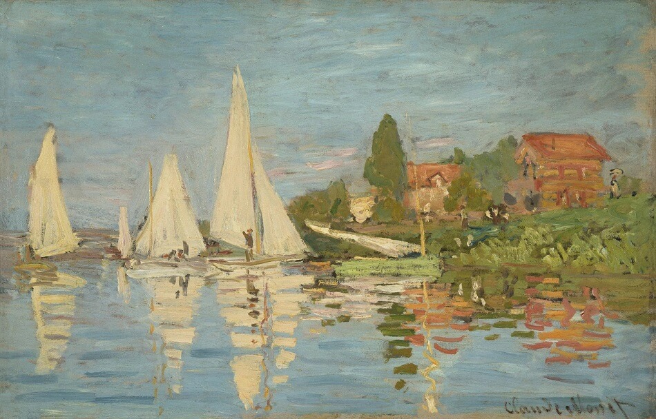 Regatas en Argenteuil, cuadro impresionista famoso de Claude Monet
