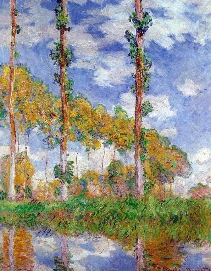 Serie Álamos, cuadro impresionista de Claude Monet