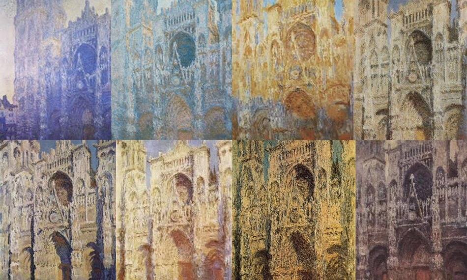 Serie La Catedral de Ruan, cuadros impresionistas de Claude Monet