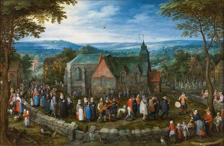 obras renacentistas "Boda de aldeanos (la boda campestre)" de Peter Brueghel el viejo