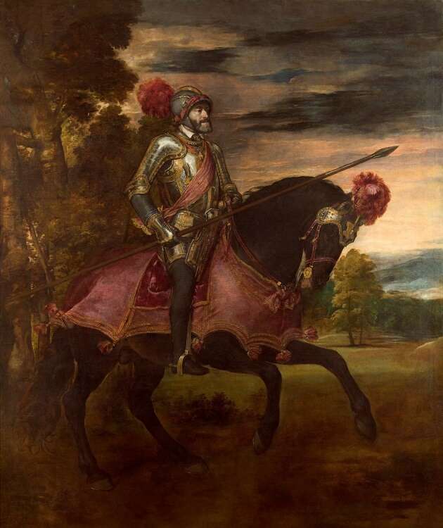 Cuadros de Tiziano - Carlos V a caballo en Muhlberg