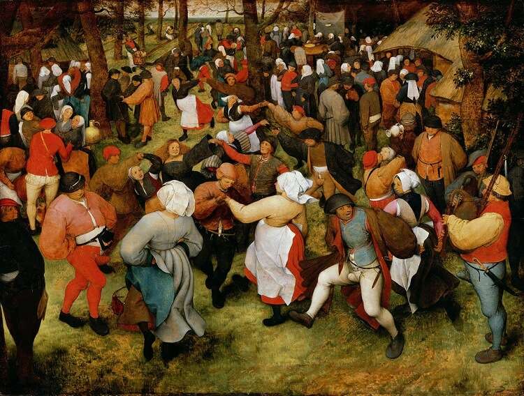 Obras de Peter Brueghel el viejo "Danza de campesinos (baile nupcial)"