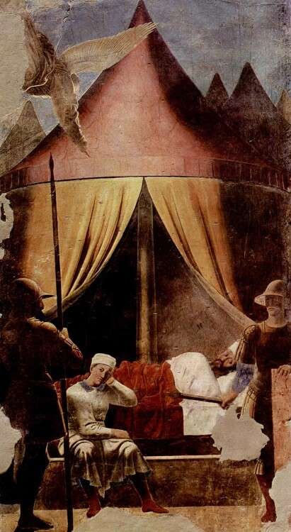 El sueño de Constantino obra de Piero della Francesca