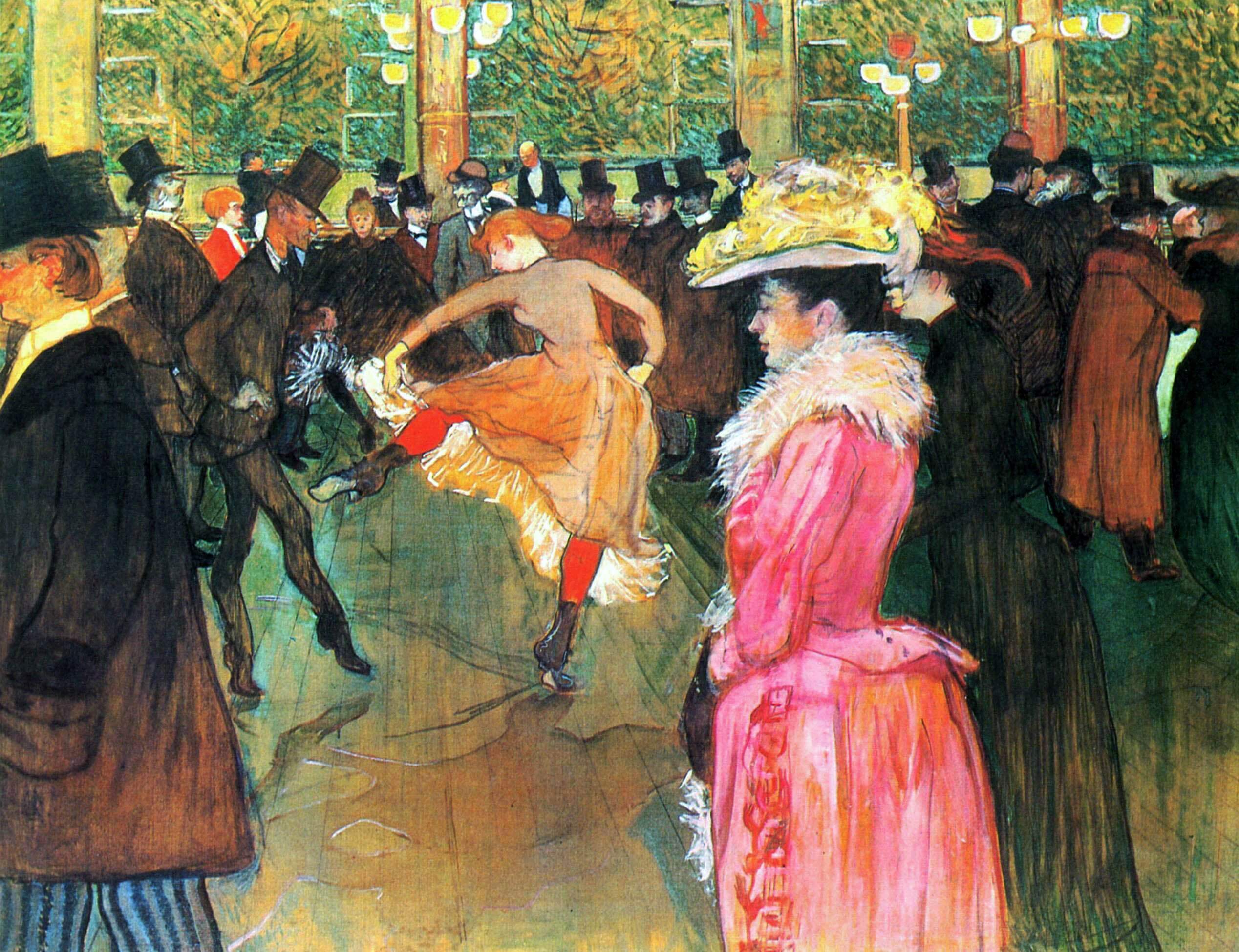 Pintura impresionista - En el Moulin Rouge - Lautrec