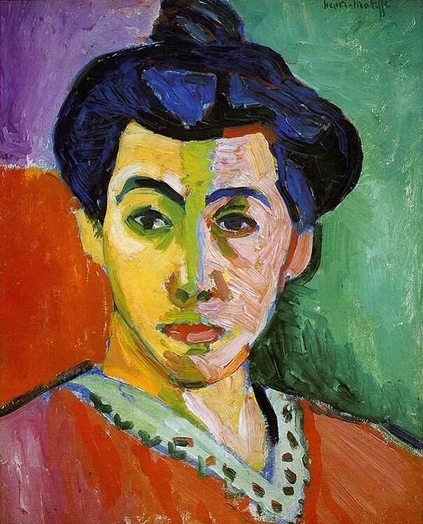 La raya verde, obras fauvistas de Henri Matisse. Pintura fauvista.