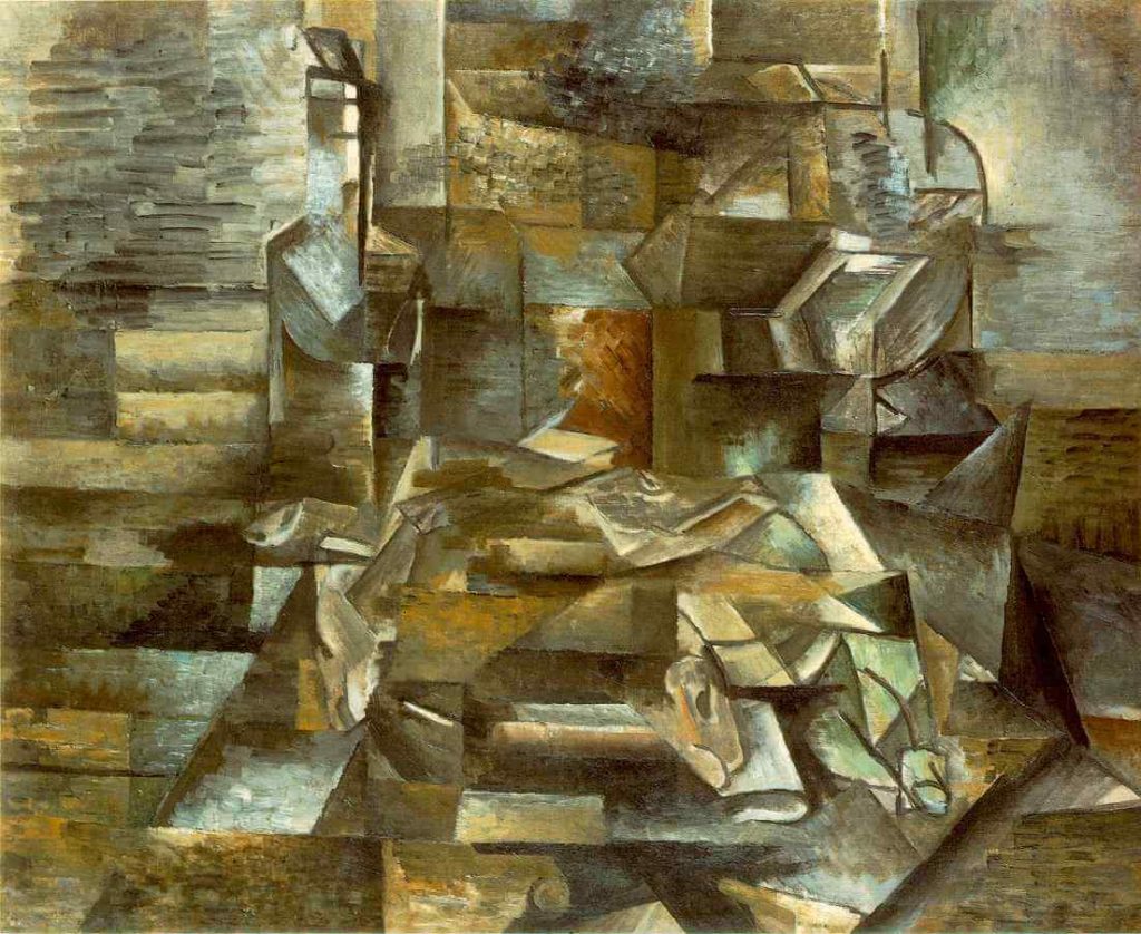 Cubismo - George Braque - Botella y peces