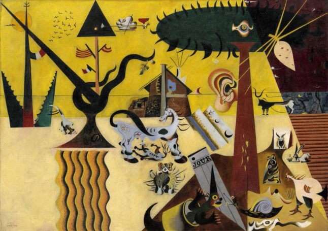 Tierra labrada, obra surrealista famosa de Joan Miró.