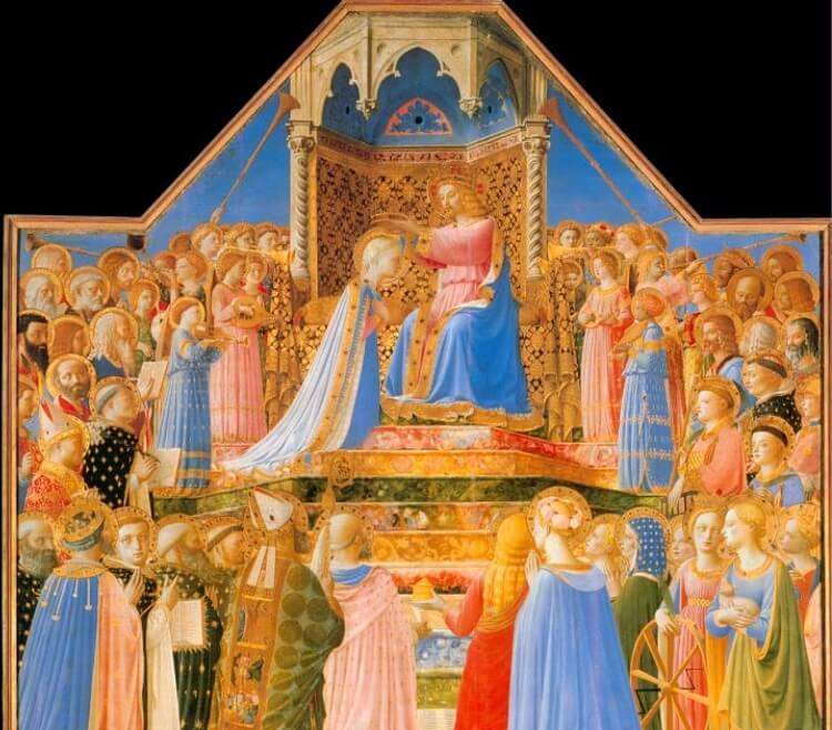 Obras de Fra Angélico - La coronación de la Virgen