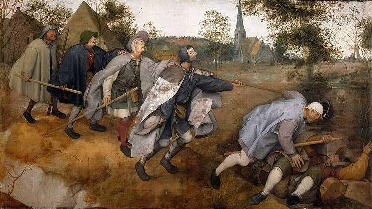 Cuadros de Peter Brueghel el viejo "La parábola de los ciegos"
