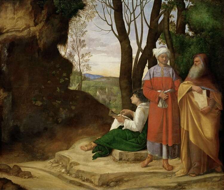 Los tres filósofos obras de Giorgione