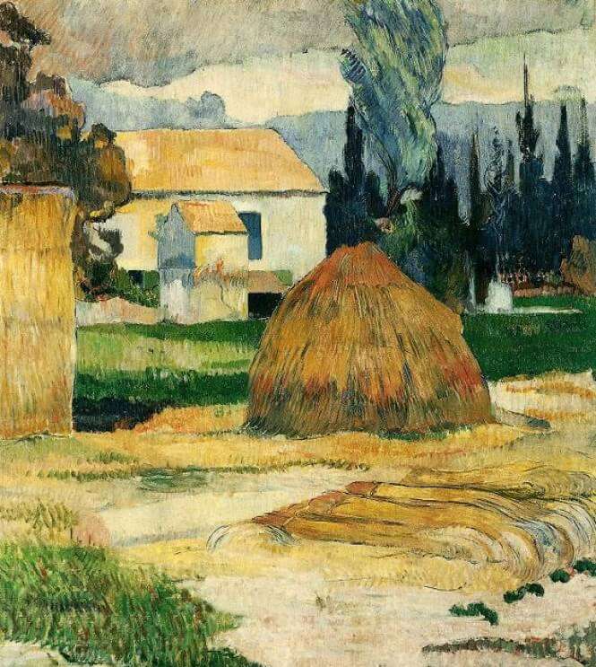Cuadros Impresionistas - Paisaje cerca de Arles - Gauguin