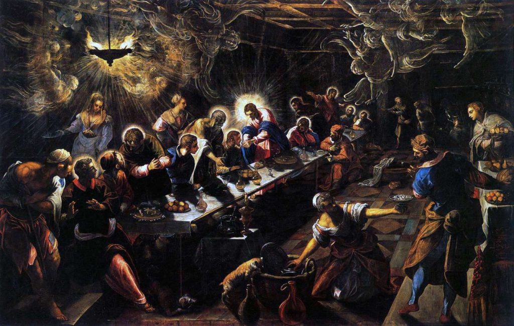 La ultima cena, obra manierista de Tintoretto