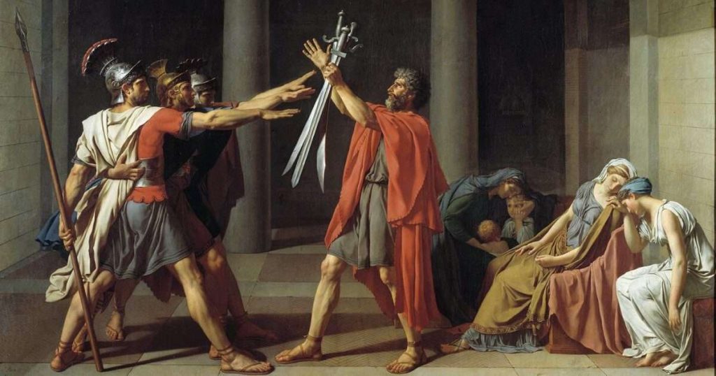 El juramento de los Horacios, obra neoclásica del pintor Jacques-Louis David.