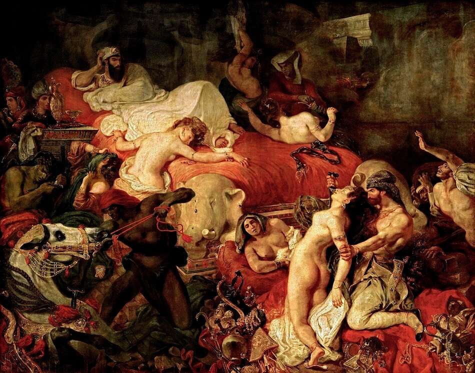 Pintura del Romanticismo - La muerte de Sardanápalo