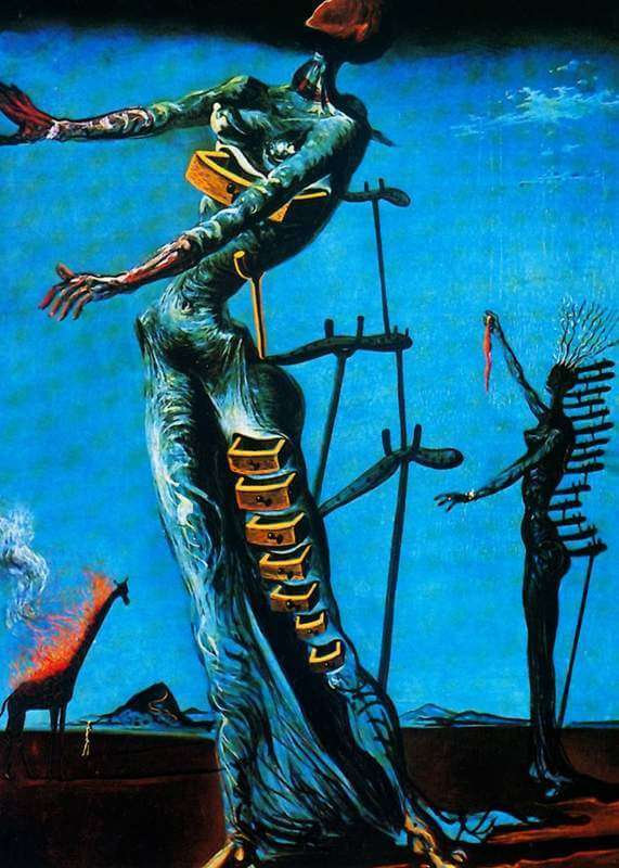 Características del Surrealismo - Salvador Dalí - Jirafa en llamas