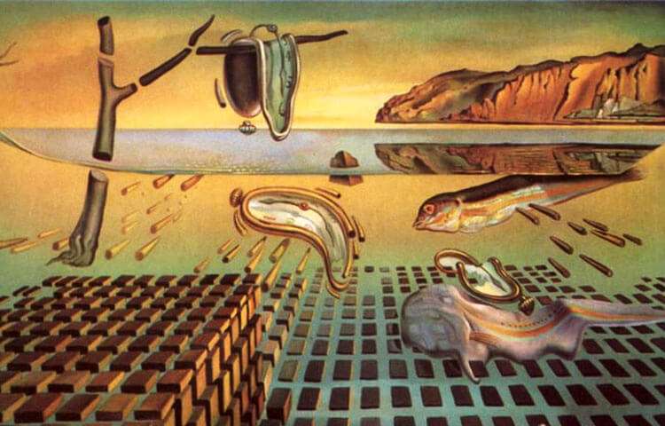 La desinteggración de la persistencia de la memoria - obras de Dalí