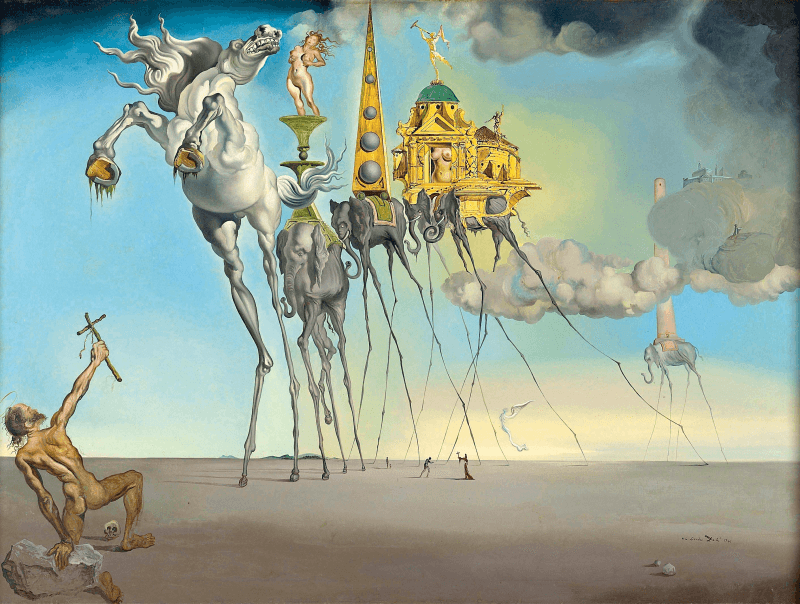 Obras surrealismo - Salvador Dalí - La tentación de San Antonio