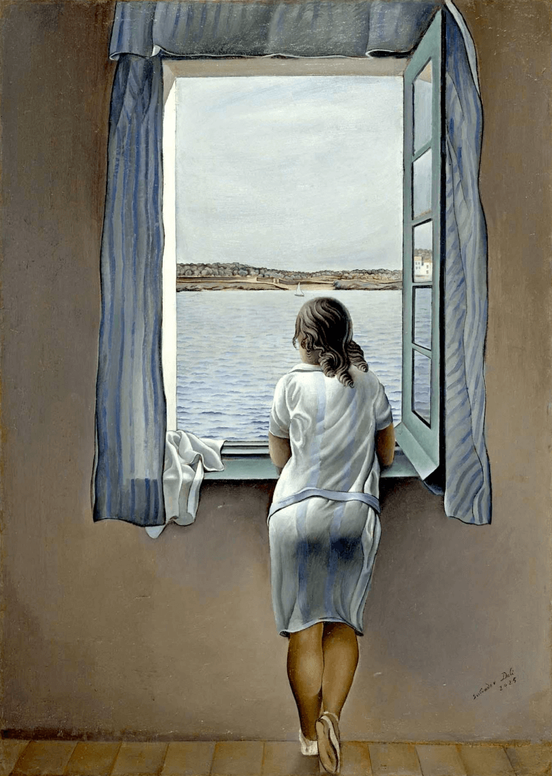 Surrealismo pintura - Salvador Dalí - Muchacha en la ventana