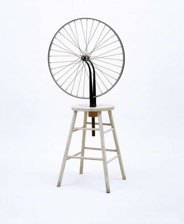 obras dadaístas rueda de bicicleta - Duchamp