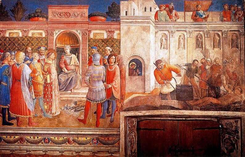 martirio de san lorenzo obras renacentista de Fra Angélico