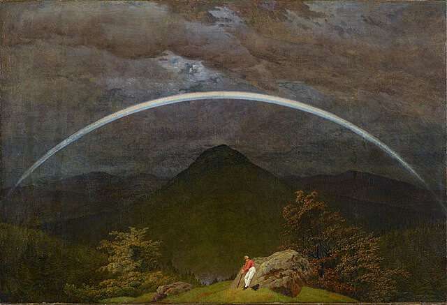 Arco iris en un paisaje de montaña -  Caspar David Friedrich