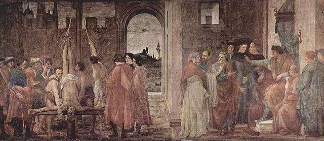 Disputa de San Pedro con Simón Mago y muerte de San Pedro (Filippino Lippi)