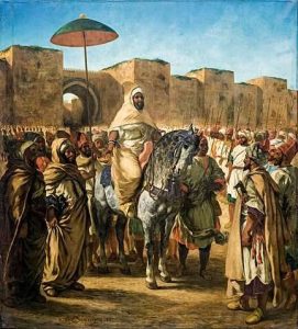 Obra El Mulay Abderraman, sultán de Marruecos saliendo de su palacio de Meknes de Delacroix