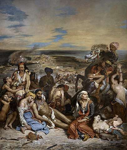 Obra de La matanza de Quíos de Eugène Delacroix