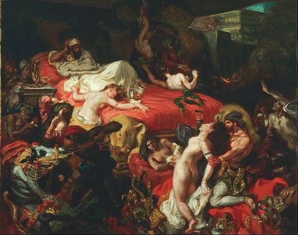 Obra de La muerte de Sardanápalo de Delacroix