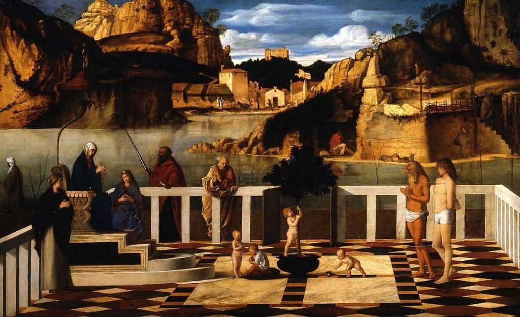 Alegoría Sacra, obra renacentista del pintor Giovanni Bellini