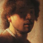 Autorretrato con el pelo enmarañado de Rembrandt