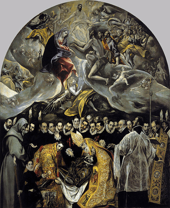 El entierro del conde de Orgaz, pintura renacentista de El Greco