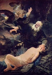 El sacrificio de Isaac obras de Rembrandt