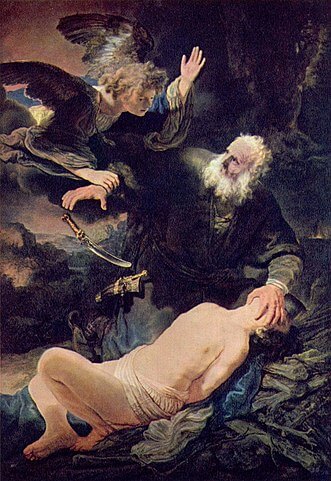 El sacrificio de Isaac, pinturas barrocas famosas de Rembrandt