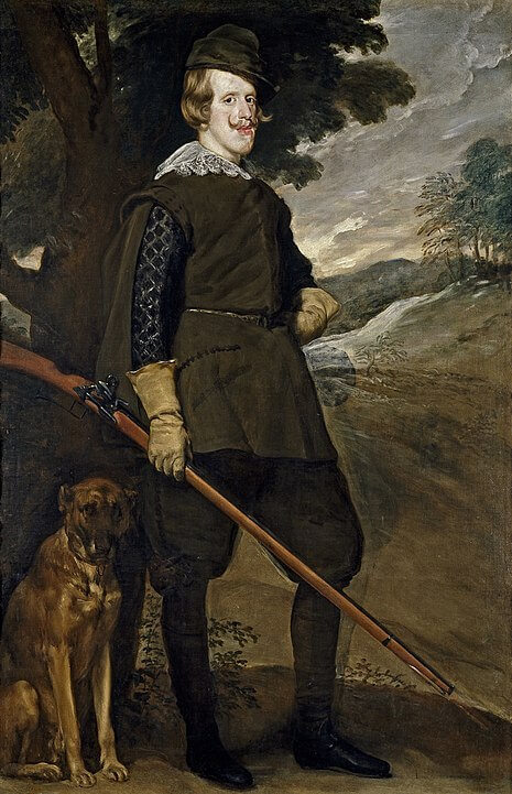 Felipe IV vestido de Caza obra barroca de Diego Velázquez pintura barroca española