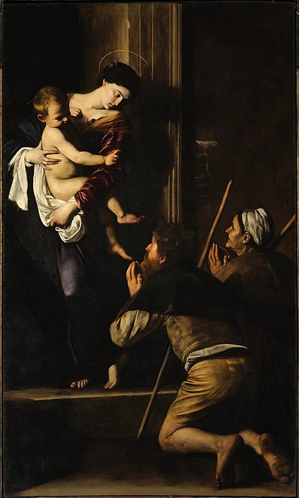 La Virgen de los peregrinos, cuadro famoso de Caravaggio