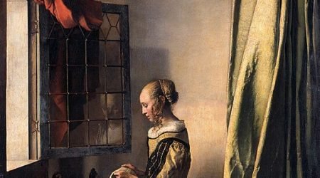 Mujer leyendo una carta junto a la ventana – Vermeer