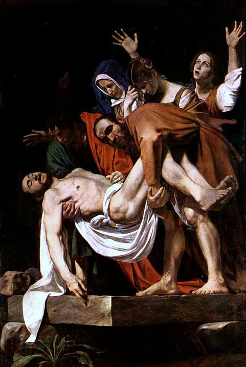Entierro de cristo, obra barroca famosa de Caravaggio