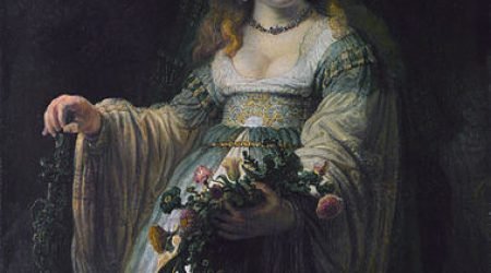 Saskia caracterizada como Flora , 1634- Rembrandt