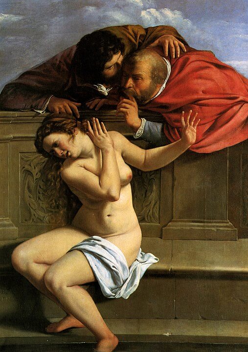 Susana y los Viejos, obra barroca famosa de la pintora Artemisia Gentileschi