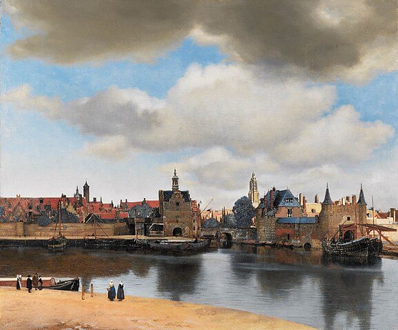 Vista de Delft, obra barroca holandesa de Johannes Vermeer