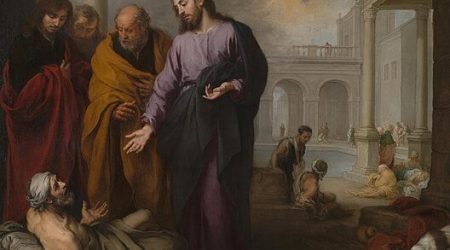 Curación del paralítico en la piscina probática – Murillo