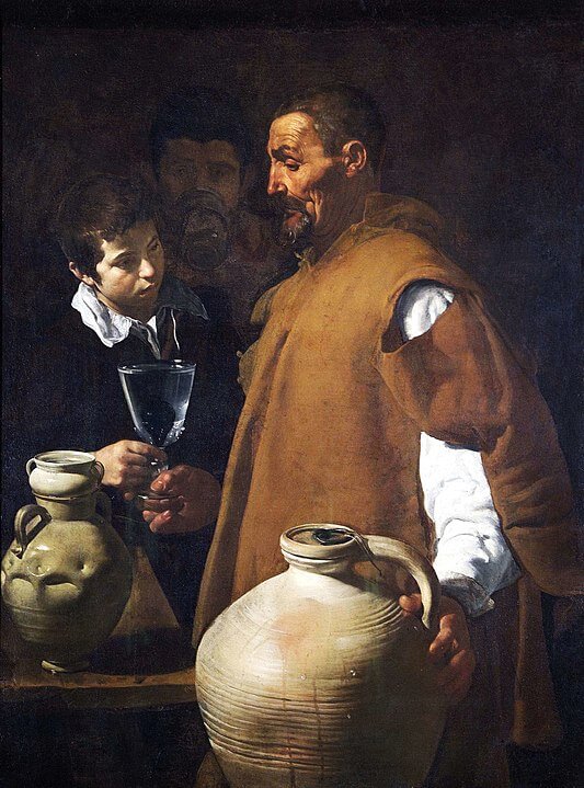 Comentario de la obra El aguador de Sevilla, obra barroca del pintor Sevillano Diego Velázquez. Pintura barroca Española.