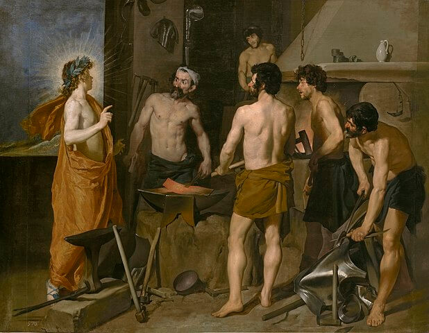 La fragua de vulcano, obras barrocas de Diego Velázquez