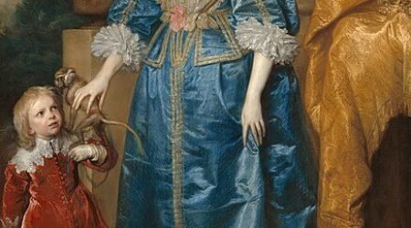 La Reina Enriqueta con Jeffrey Hudson – Van Dyck