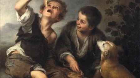 Niños comiendo de una tartera – Murillo