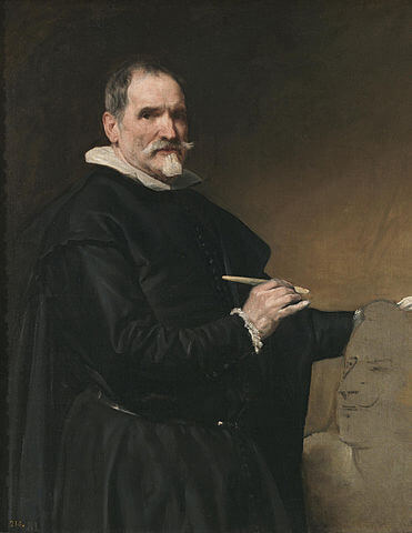 Retrato de Juan Martínez Montañés, obra barroca del pintor Diego Velázquez, obras del barroco español.