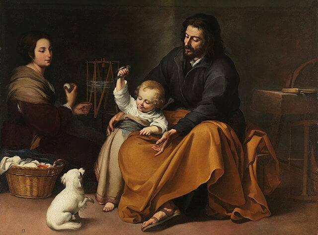 Obra Sagrada familia del pajarito, obra de Bartolomé Esteban Murillo